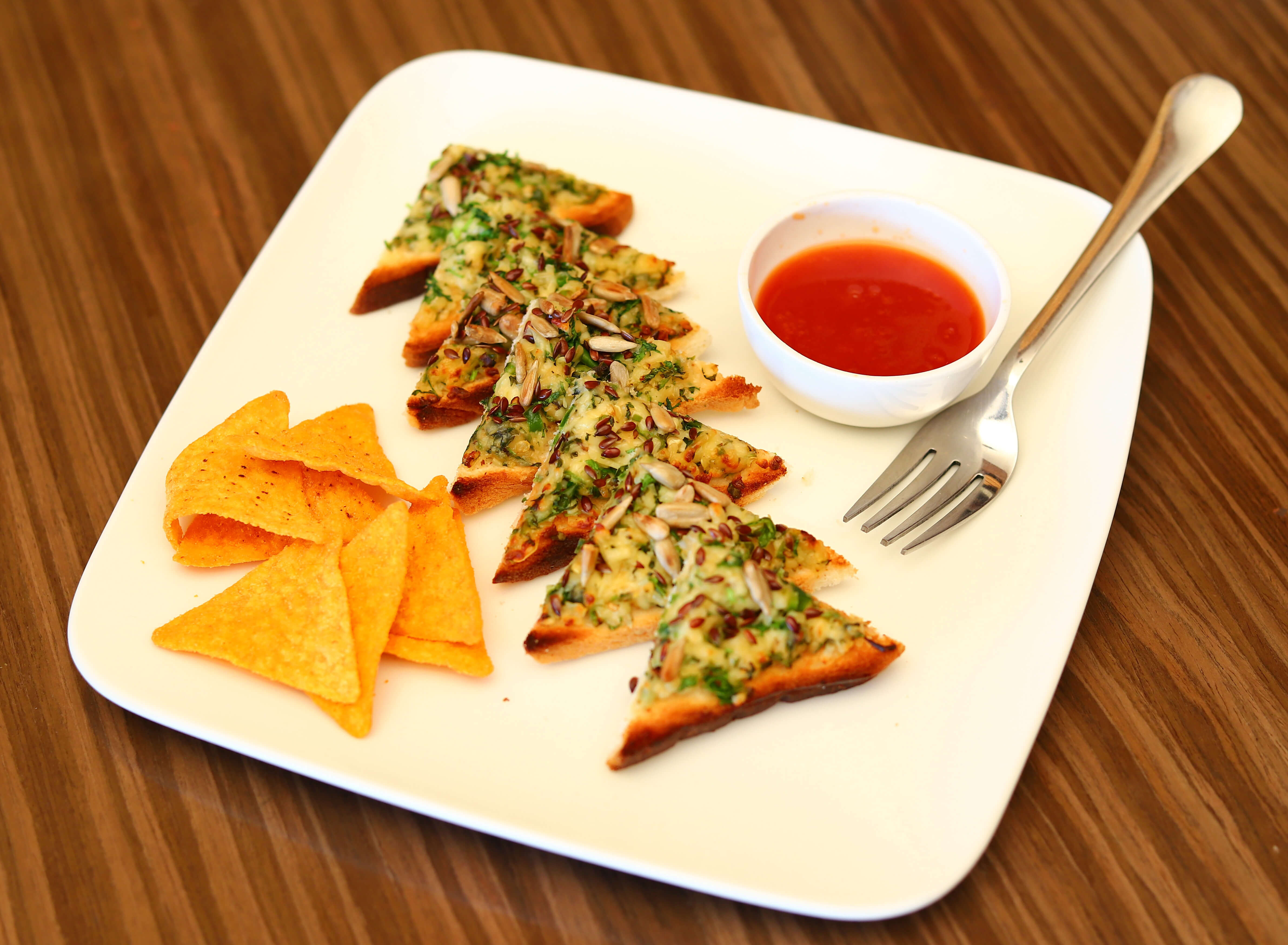 CHILLY CHEESE AND NUTTY CORIANDER TOAST loading